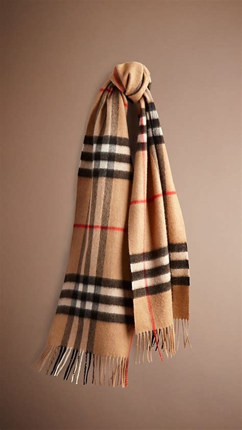 burberry heritage camel check scarf|Burberry cashmere check scarf.